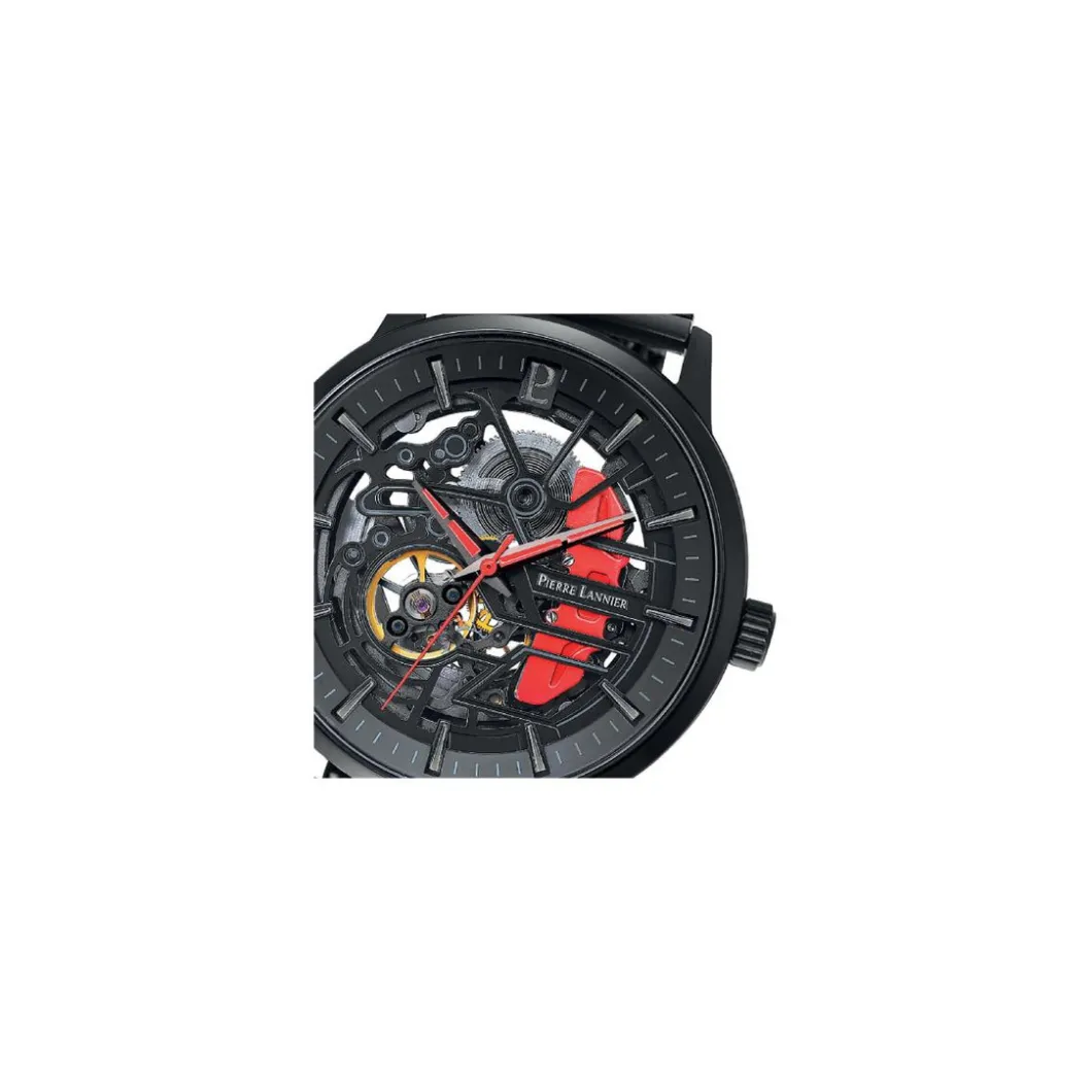 Pierre Lannier Montre Automatique|Montre Cuir<Coffret Montre Homme Paddock - 385C439 Bracelet Cuir et acierNoir