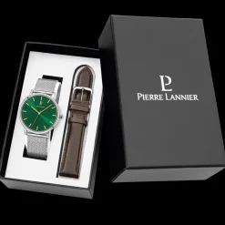Pierre Lannier Montre Cuir<Coffret Montre Homme Essential - 386C171 Bracelet Cuir Marron