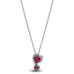 Pandora Collier Et Pendentif<Collier à Pendentif Cœurs Halo Rouge