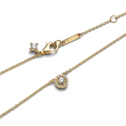 Pandora Collier Et Pendentif<Collier avec Pendentif Halo Rond Pavé