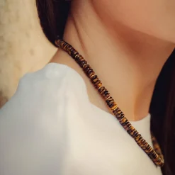 Sloya Collier Et Pendentif<Collier Blima en pierres Oeil de Tigre