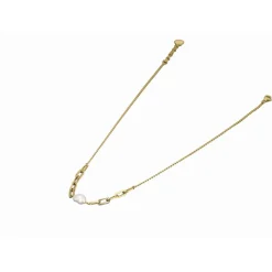 Clyda Bijoux Collier Et Pendentif<Collier Charme Acier Doré Perle D'Eau Douce Et Chaine