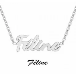 Athème Collier Et Pendentif<Collier et pendentif B2689-ARGENT-FELINE Femme
