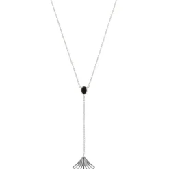 Kosma Paris Collier Et Pendentif<Collier et pendentif Kosma Arielle BNS08197- - Métal é & Onyx Noir Femme Argent