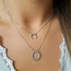 Maison de la Bijouterie Collier Et Pendentif<Collier fantaisie soleil Femme argent WYZ60Y45