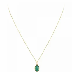 Angèle M Bijoux Collier Et Pendentif<Collier femme - B2458-MALACHITE- Angèle M