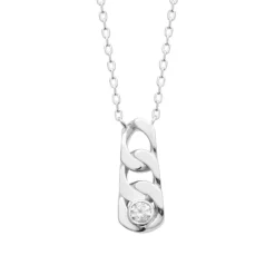 Maison de la Bijouterie Collier Et Pendentif<Collier femme argent rhodié blanc serti clos - VW34Z545