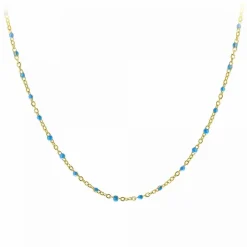 Angèle M Bijoux Collier Et Pendentif<Collier femme B2394-BLEU - Angèle M Doré