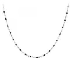 Angèle M Bijoux Collier Et Pendentif<Collier femme B2380-NOIR Argent