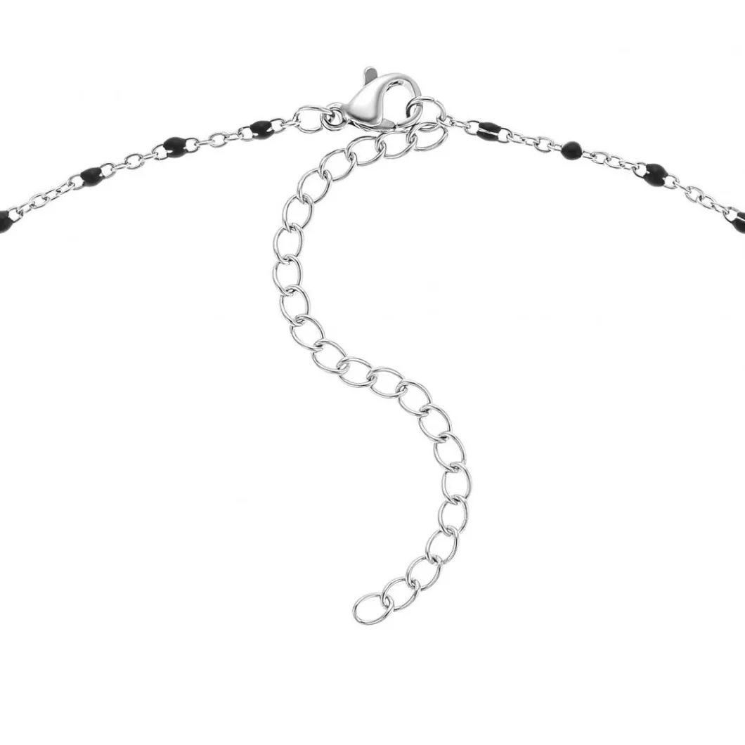 Angèle M Bijoux Collier Et Pendentif<Collier femme B2380-NOIR Argent
