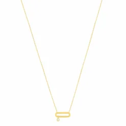 Maison de la Bijouterie Collier Et Pendentif<Collier femme maillon ovale serti clos plaqué or UW344Z45