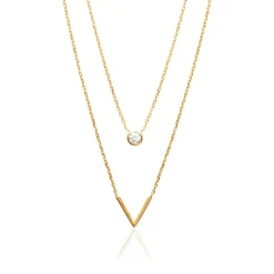 Maison de la Bijouterie Collier Et Pendentif<Collier Femme Sensimio UWZU0445 Plaqué or