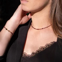 Sloya Collier Et Pendentif<Collier Femme Paloma en pierres Grenat