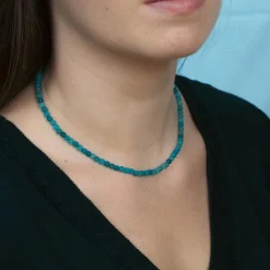 Sloya Collier Et Pendentif<Collier Femme Serena en pierres Apatite Bleu