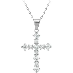 So Charm Bijoux Collier Et Pendentif<Collier Femme So Charm - B4202-ARGENT - Collier Croix Argenté