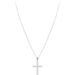 So Charm Bijoux Collier Et Pendentif<Collier Femme So Charm - B4202-ARGENT - Collier Croix Argenté