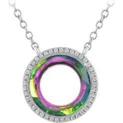 So Charm Bijoux Collier Et Pendentif<Collier Femme So Charm - B4234-VERT - Collier Mode é Argent