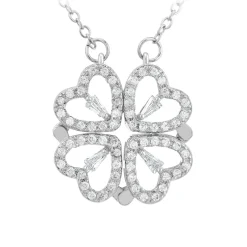 So Charm Bijoux Collier Et Pendentif<Collier Femme So Charm - B3133-ARGENT - Collier Trèfle Argenté