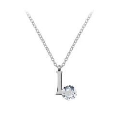 So Charm Bijoux Collier Et Pendentif<Collier Femme So Charm - B1498-L - Collier Initiale Argenté
