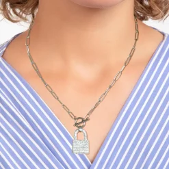 So Charm Bijoux Collier Et Pendentif<Collier Femme So Charm - B3139-ARGENT - Collier Cadenas Argenté