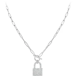 So Charm Bijoux Collier Et Pendentif<Collier Femme So Charm - B3139-ARGENT - Collier Cadenas Argenté