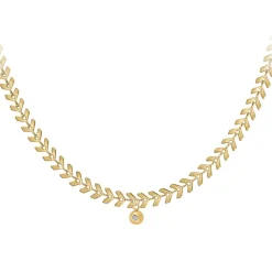 So Charm Bijoux Collier Et Pendentif<Collier Femme So Charm - BD2881-DORE-DIAMANT - Collier Mode Doré