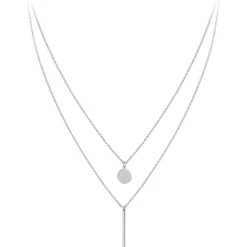 So Charm Bijoux Collier Et Pendentif<Collier Femme So Charm - BD2728-ARGENT-DIAMANT - Collier Mode Argenté