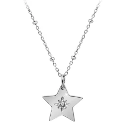 So Charm Bijoux Collier Et Pendentif<Collier Femme So Charm - BD4098- - Collier Étoile é Argent