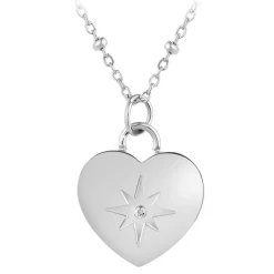 So Charm Bijoux Collier Et Pendentif<Collier Femme So Charm - BD4097- - Collier Coeur é Argent