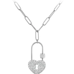 So Charm Bijoux Collier Et Pendentif<Collier Femme So Charm - B3270-ARGENT - Collier Cadenas Argenté