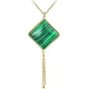 So Charm Bijoux Collier Et Pendentif<Collier Femme So Charm - B3040-MALACHITE - Collier Mode Doré