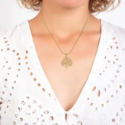 So Charm Bijoux Collier Et Pendentif<Collier Femme So Charm - B2037-DORE-COLLIER - Collier Arbre De Vie Doré