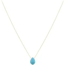 So Charm Bijoux Collier Et Pendentif<Collier Femme So Charm - B2498-TURQUOISE - Collier Mode Doré