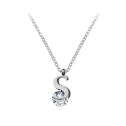 So Charm Bijoux Collier Et Pendentif<Collier Femme So Charm - B1498-S - Collier Initiale Argenté