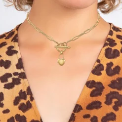 So Charm Bijoux Collier Et Pendentif<Collier Femme So Charm - B3229-DORE - Collier Coeur Doré