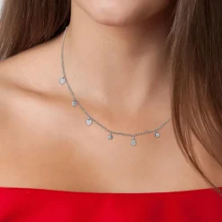 So Charm Bijoux Collier Et Pendentif<Collier Femme So Charm - BD3117-ARGENT-DIAMANT - Collier Mode Argenté