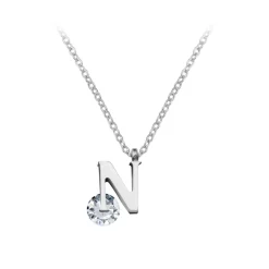 So Charm Bijoux Collier Et Pendentif<Collier Femme So Charm - B1498-N - Collier Initiale Argenté
