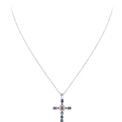 So Charm Bijoux Collier Et Pendentif<Collier Femme So Charm - B2684 - Collier Croix Argenté