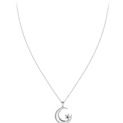 So Charm Bijoux Collier Et Pendentif<Collier Femme So Charm - BD3300-ARGENT-DIAMANT-NOIR - Collier Mode Argenté