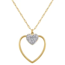 So Charm Bijoux Collier Et Pendentif<Collier Femme So Charm - B3408-DORE-BLANC - Collier Coeur Doré