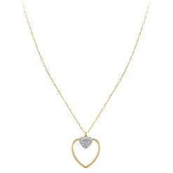 So Charm Bijoux Collier Et Pendentif<Collier Femme So Charm - B3408-DORE-BLANC - Collier Coeur Doré
