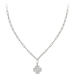 So Charm Bijoux Collier Et Pendentif<Collier Femme So Charm - B3201-ARGENT - Collier Trèfle Argenté