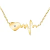 So Charm Bijoux Collier Et Pendentif<Collier Femme So Charm - BD2757-COLLIER-DORE-DIAMANT-BLANC - Collier Coeur Doré