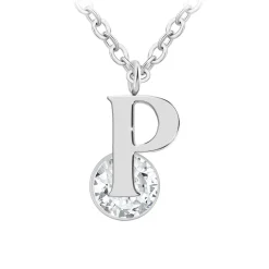 So Charm Bijoux Collier Et Pendentif<Collier Femme So Charm - B1498-P - Collier Initiale Argenté