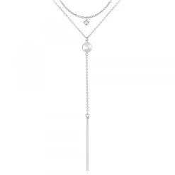 So Charm Bijoux Collier Et Pendentif<Collier Femme So Charm - B2276-ARGENT+B2382-ARGENT-10001-CRYS - Collier Mode Argenté