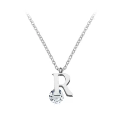 So Charm Bijoux Collier Et Pendentif<Collier Femme So Charm - B1498-R - Collier Initiale Argenté