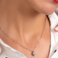 So Charm Bijoux Collier Et Pendentif<Collier Femme So Charm - B1498-C - Collier Initiale Argenté