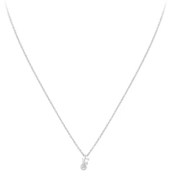 So Charm Bijoux Collier Et Pendentif<Collier Femme So Charm - B1498-F - Collier Initiale Argenté