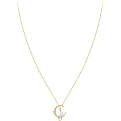 So Charm Bijoux Collier Et Pendentif<Collier Femme So Charm - BS1542-DORE-CRYS - Collier Chat Doré