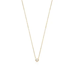 Maison de la Bijouterie Collier Et Pendentif<Collier Femme solitaire plaqué or 40cm UWZ4W040